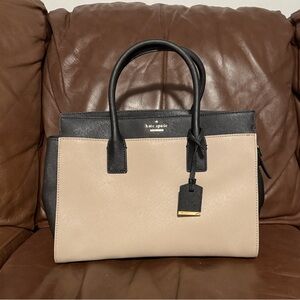 Kate Spade Black and Tan Medium Satchel Purse